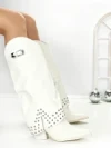 Cizme Dama cu Toc 6AH22 WHITE | MEI