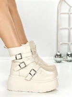 Ghete Dama cu Platforma 56WL13 BEIGE | MEI