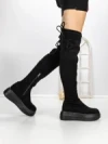 Cizme Dama cu Platforma 68WL28 BLACK | MEI