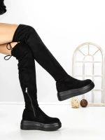 Cizme Dama cu Platforma 68WL28 BLACK | MEI