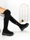 Cizme Dama cu Platforma 68WL28 BLACK | MEI