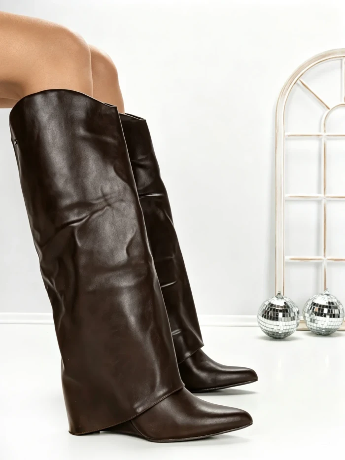 Cizme Dama cu Platforma 6GS3 DARK BROWN | MEI
