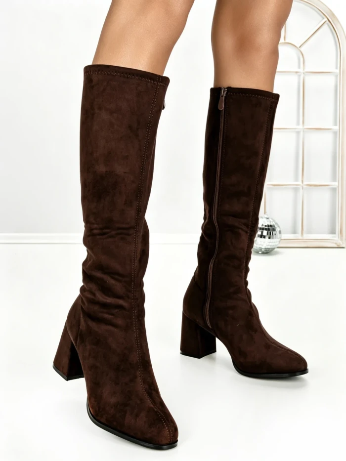 Cizme Dama cu Toc 6GS2 DARK BROWN | MEI