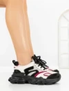 Pantofi Sport Dama din piele naturala Y5786 CREAM-RED | ADVANCER