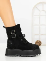 Ghete Dama cu Platforma 66WL30 BLACK | MEI