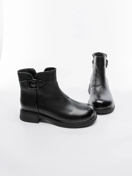 Ghete Dama din piele naturala 8791 BLACK | ADVANCER