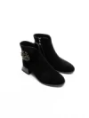 Ghete Dama din piele naturala K192-259R BLACK | ADVANCER