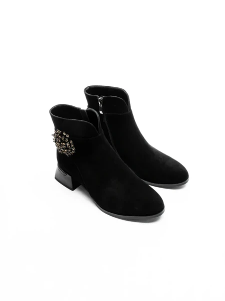 Ghete Dama din piele naturala K192-259R BLACK | ADVANCER