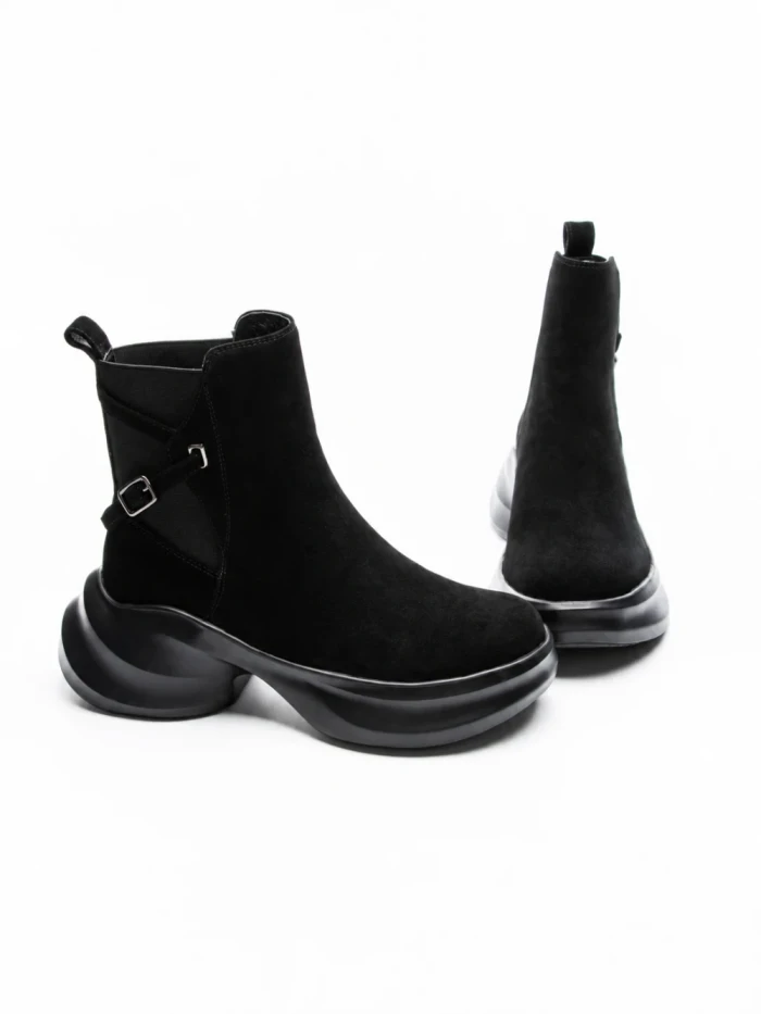 Ghete Dama din piele naturala 23-2643-3 BLACK | ADVANCER