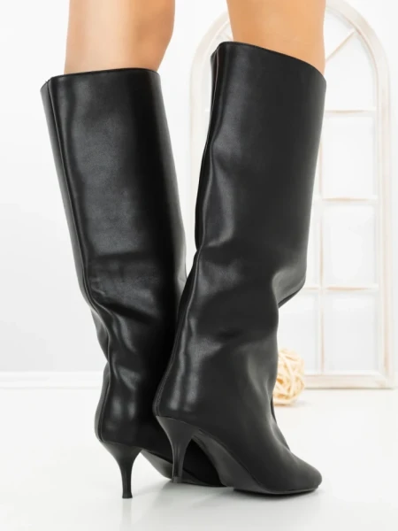 Cizme Dama cu Toc C-395 BLACK | STEPHAN