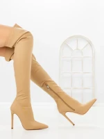 Cizme Dama cu Toc C-289 BEIGE | STEPHAN