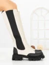 Cizme Dama cu Platforma C-285 BEIGE | STEPHAN