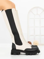 Cizme Dama cu Platforma C-285 BEIGE | STEPHAN