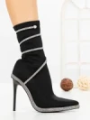 Botine cu Toc Subtire C-305 BLACK | STEPHAN