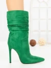 Botine cu Toc Subtire C-252 GREEN | STEPHAN