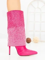 Botine cu Toc Subtire C-272 FUCHSIA | STEPHAN