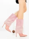 Botine cu Toc Subtire C-272 PINK | STEPHAN