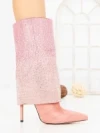 Botine cu Toc Subtire C-272 PINK | STEPHAN