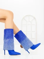 Botine cu Toc Subtire C-272 BLUE | STEPHAN