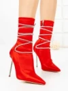 Botine cu Toc Subtire C-250 RED | STEPHAN