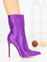 Botine cu Toc Subtire C-269 PURPLE | STEPHAN