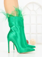 Botine cu Toc Subtire C-269 GREEN | STEPHAN