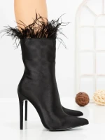 Botine cu Toc Subtire C-269 BLACK | STEPHAN