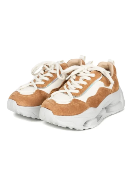 Pantofi Sport Dama din piele naturala S5352 KHAKI | FRANCO GERARDO