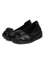 Pantofi Casual Dama din piele naturala F198 BLACK | FORMAZIONE
