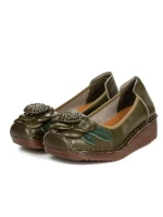 Pantofi Casual Dama din piele naturala F198 GREEN | FORMAZIONE