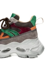 Pantofi Sport Dama din piele naturala HY6398 BROWN-GREEN | ADVANCER