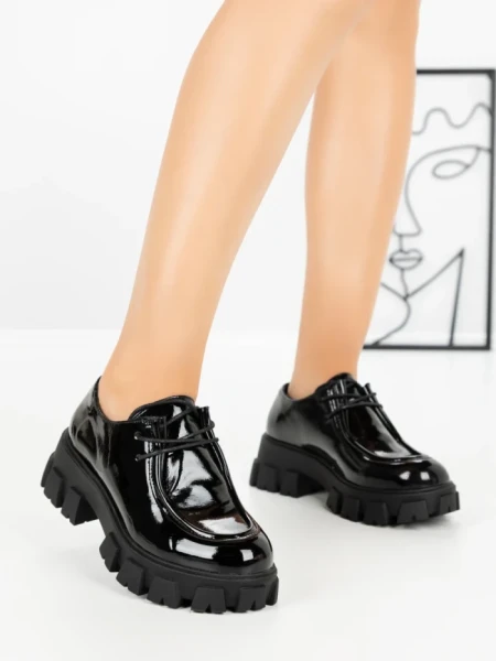 Pantofi Casual Dama 68278 BLACK PATENT | CM