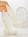 Cizme Dama cu talpa joasa 9050 BEIGE | CM