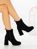 Botine cu Toc Gros 9110 BLACK | CM