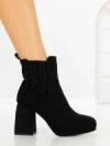 Botine cu Toc Gros 9110 BLACK | CM
