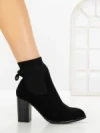 Botine cu Toc Gros 68192 BLACK | CM