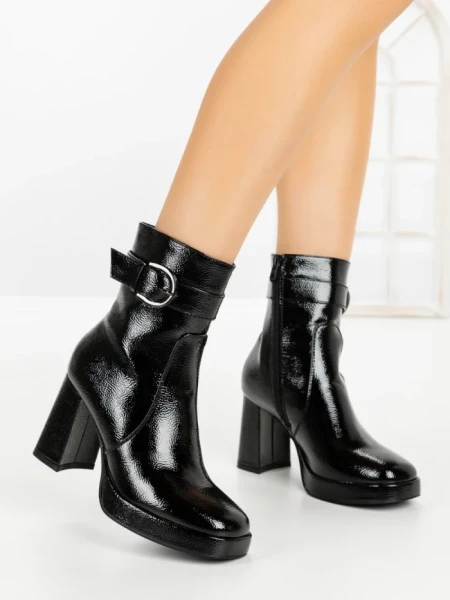 Botine cu Toc Gros 5730 BLACK | SEASOND
