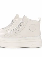 Ghete Barbati din piele naturala 7789 WHITE | ADVANCER