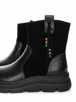 Ghete Dama din piele naturala 99312 BLACK | ADVANCER