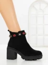 Botine cu Toc Gros YZ19-35 BLACK | H&D
