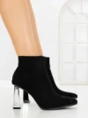 Botine cu Toc Gros YZ21-23 BLACK | H&D