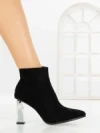 Botine cu Toc Gros YZ21-23 BLACK | H&D