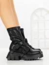 Ghete Dama cu Platforma YZ21-25 BLACK | H&D