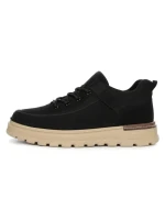 Ghete Barbati din piele naturala R028-1 BLACK | ADVANCER