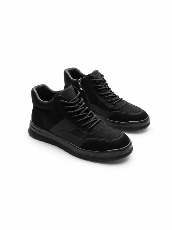 Ghete Barbati din piele naturala CM611R BLACK | ADVANCER