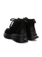 Ghete Dama din piele naturala 8601 BLACK | ADVANCER