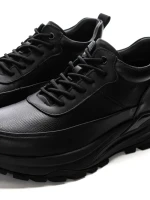 Ghete Barbati din piele naturala 5329 BLACK | ADVANCER