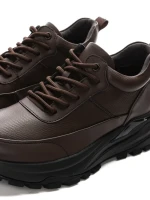 Ghete Barbati din piele naturala 5329 COFFEE | ADVANCER