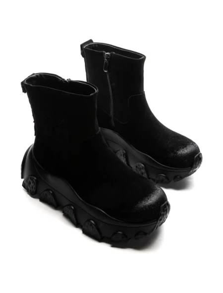 Ghete Dama din piele naturala 9805G BLACK | ADVANCER