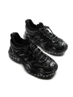 Pantofi Sport Barbati din piele naturala 5351 BLACK-GUN | ADVANCER